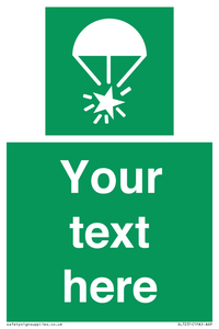 Custom sign safe condition Rocket parachute flare